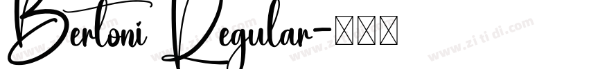 Bertoni Regular字体转换